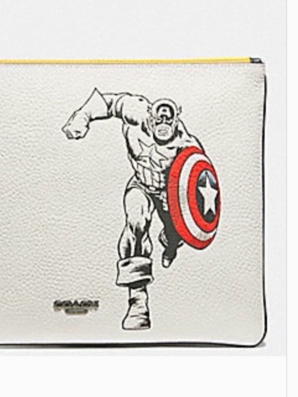 Coach + Marvel Captain America Leather Pouch Handbag